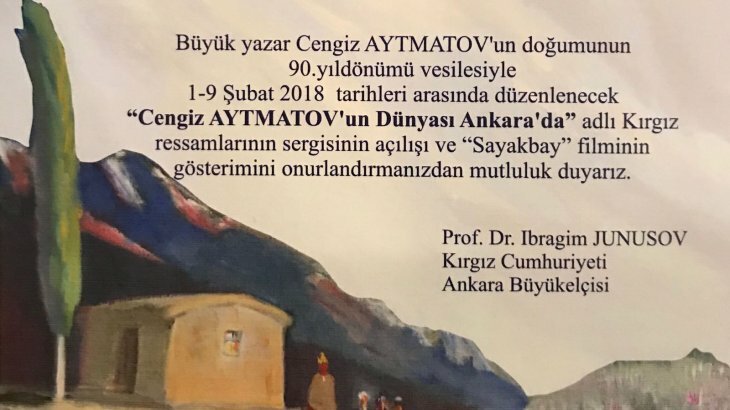 Cengiz Aytmatov 90. doğum gününde Ankara'da Milli Kütüphane Sergi Salonunda anıldı.